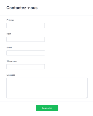 Formulaire Moderne De Contact