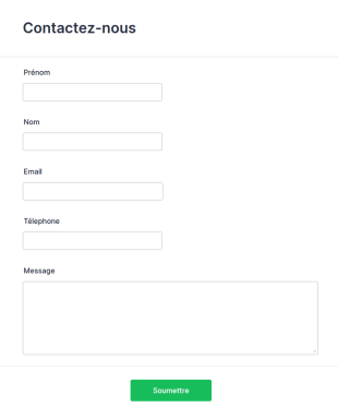 Formulaire Moderne De Contact