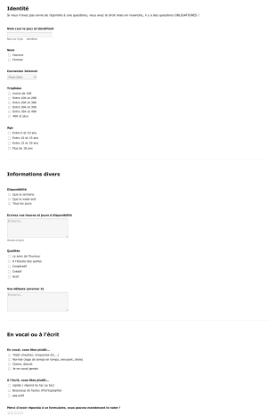 Formulaire Pour Team Brawl Stars Form Template