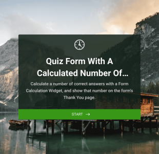 Formulaire Quiz Form Template