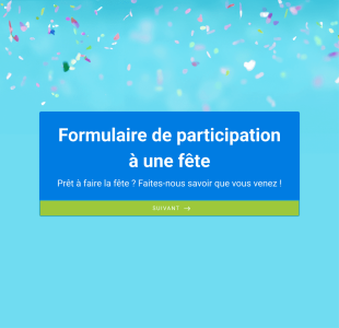 Formulaire RSVP En Ligne Pour Une Fête Form Template