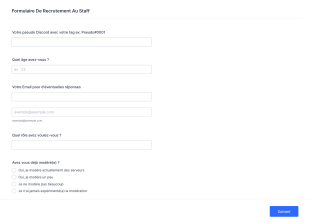 Formulaire Stonerade Form Template