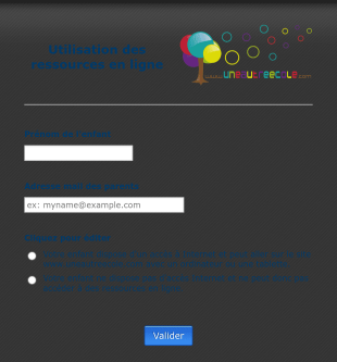 Formulaire Utilisation Des Ressources En Ligne