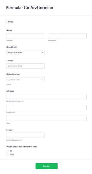 Formular Für Arzttermine