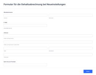 Formular Für Die Gehaltsabrechnung Bei Neueinstellungen Form Template
