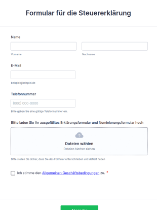 Formular Für Die Steuererklärung
