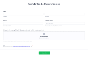 Formular Für Die Steuererklärung Form Template