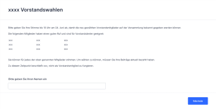 Formular Für Die Wahl Der Vorstandsmitglieder