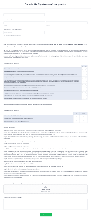 Formular Für Eigentumsergänzungsmittel Form Template