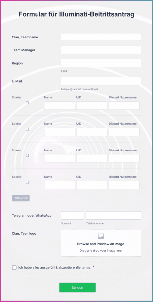 Formular Für Illuminati Beitrittsantrag Form Template