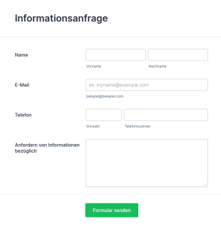 Formular Für Informationsanfrage