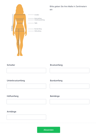 Formular Für Körpermaße Form Template