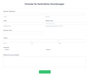 Formular Für Tierärztliche Verordnungen