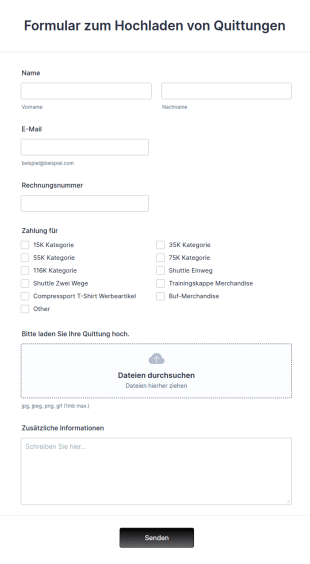 Formular Zum Hochladen Von Quittungen