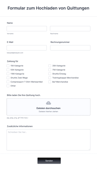 Formular Zum Hochladen Von Quittungen