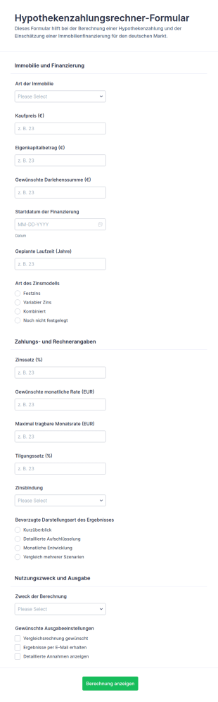 Formular Zur Berechnung Der Hypothekenrate