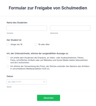 Formular Zur Freigabe Von Schulmedien