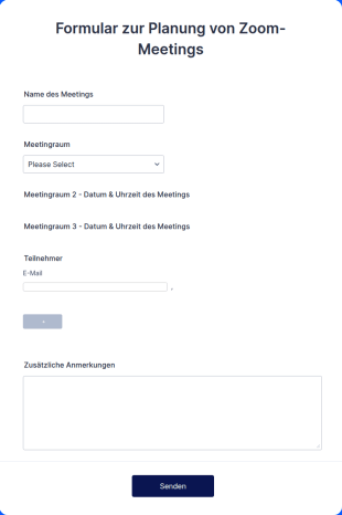 Formular Zur Planung Von Zoom Meetings