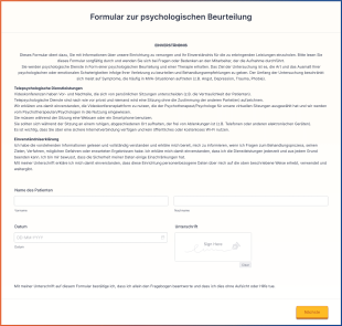 Formular Zur Psychologischen Beurteilung