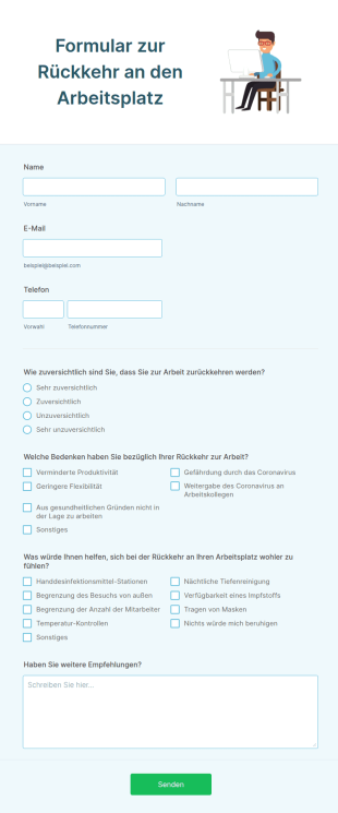 Formular Zur Rückkehr An Den Arbeitsplatz