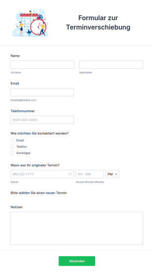 Formular Zur Terminverschiebung