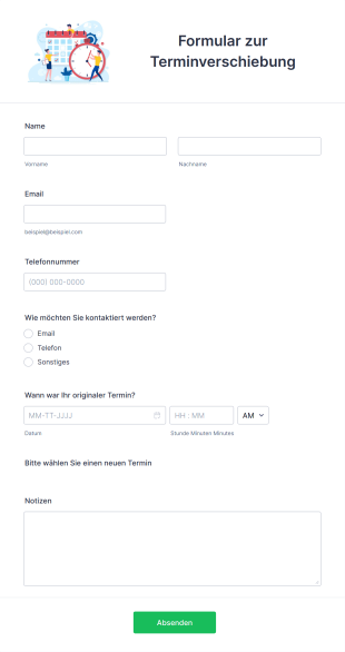 Formular Zur Terminverschiebung