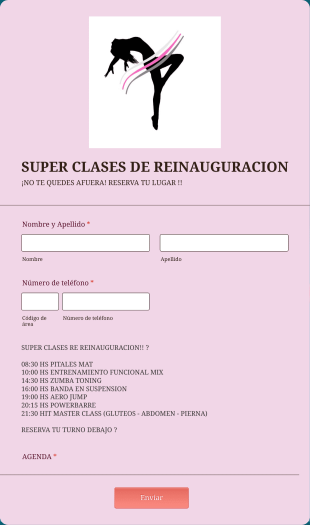 Formulario Agenda Form Template