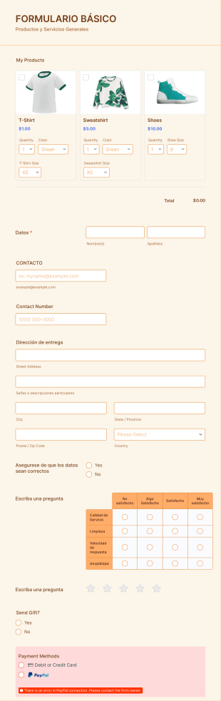 FORMULARIO BÁSICO  Form Template