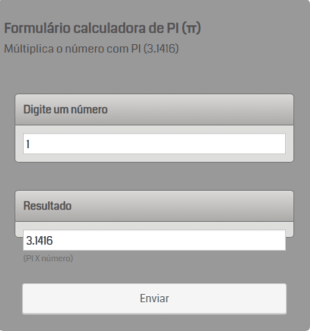 Formulário Calculadora De PI (π)