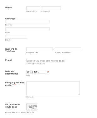 Formulário Com Demandas De Seu Bairro Form Template