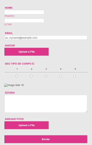 Formulário Consultoria De Imagem Rosa/Feminino