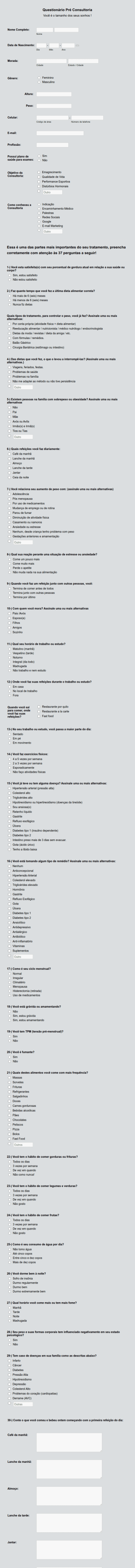 Formulario Consultoria Milton Sanches