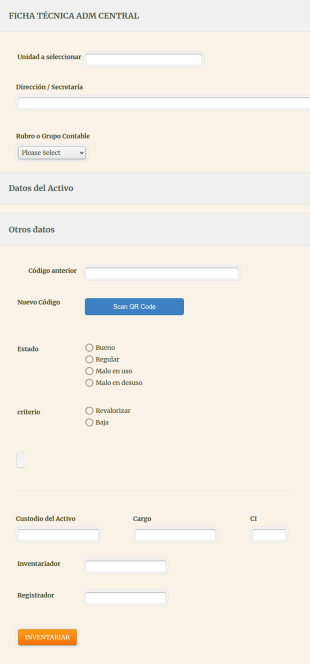 Formulario Contable De Activos Fijos