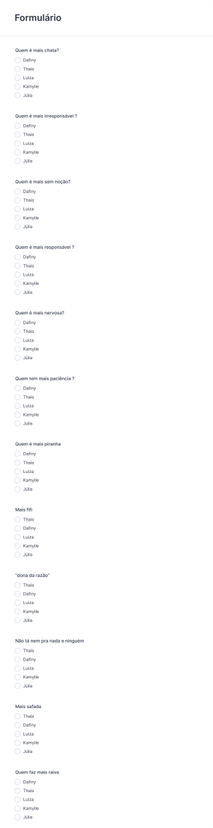 Formulário Da Amigas Form Template