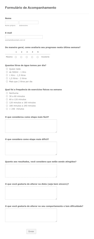 Acompanhamento Nutricional Felipe Almeida Form Template