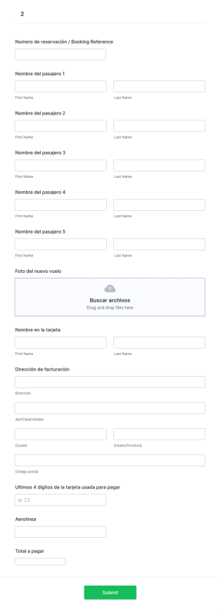 Formulario De Aerolinea