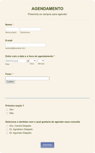 Formulário De Agendamento De Consulta