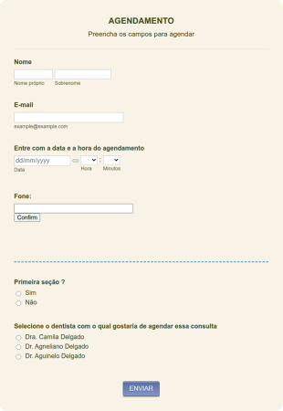 Formulário De Agendamento De Consulta