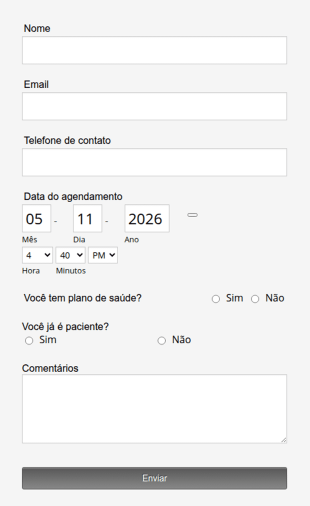 Formulário De Agendamento