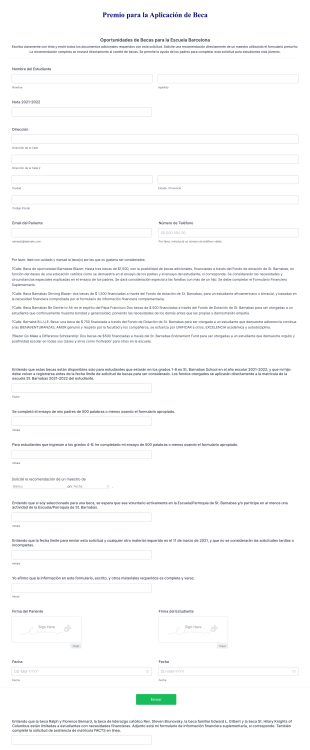 Formulario De Aplicación A Beca 2023 2024 Form Template