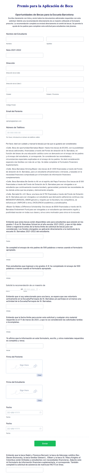 Formulario De Aplicación A Beca 2023 2024