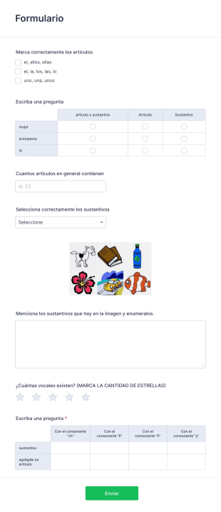 Formulario De Aprendizaje