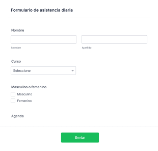 Formulario De Asistencia Diaria