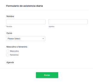 Formulario De Asistencia Diaria