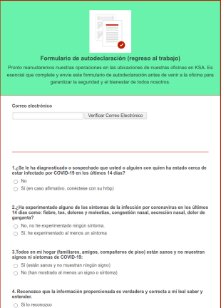 Formulario De Autodeclaración COVID 19
