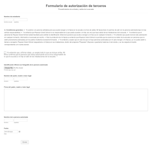 Formulario De Autorización De Terceros