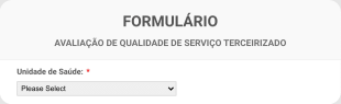 Formulário De Avaliação De Serviço Terceirizado