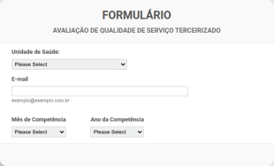 Formulário De Avaliação De Serviço Terceirizado