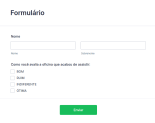 Formulário De Avaliação Oficinas