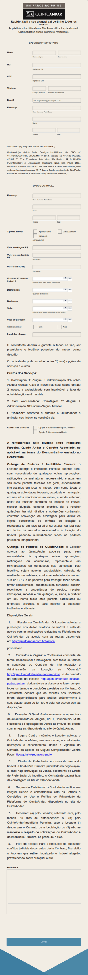 Formulário De Cadastro De Proprietário E Propriedade
